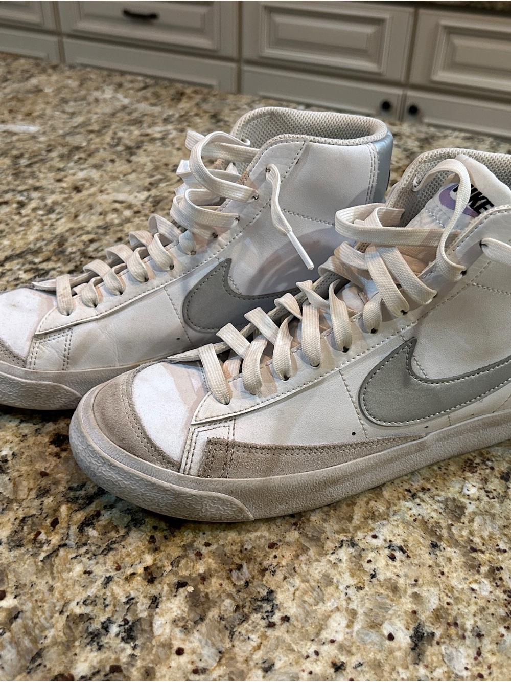 Nike White and Gray Blazers